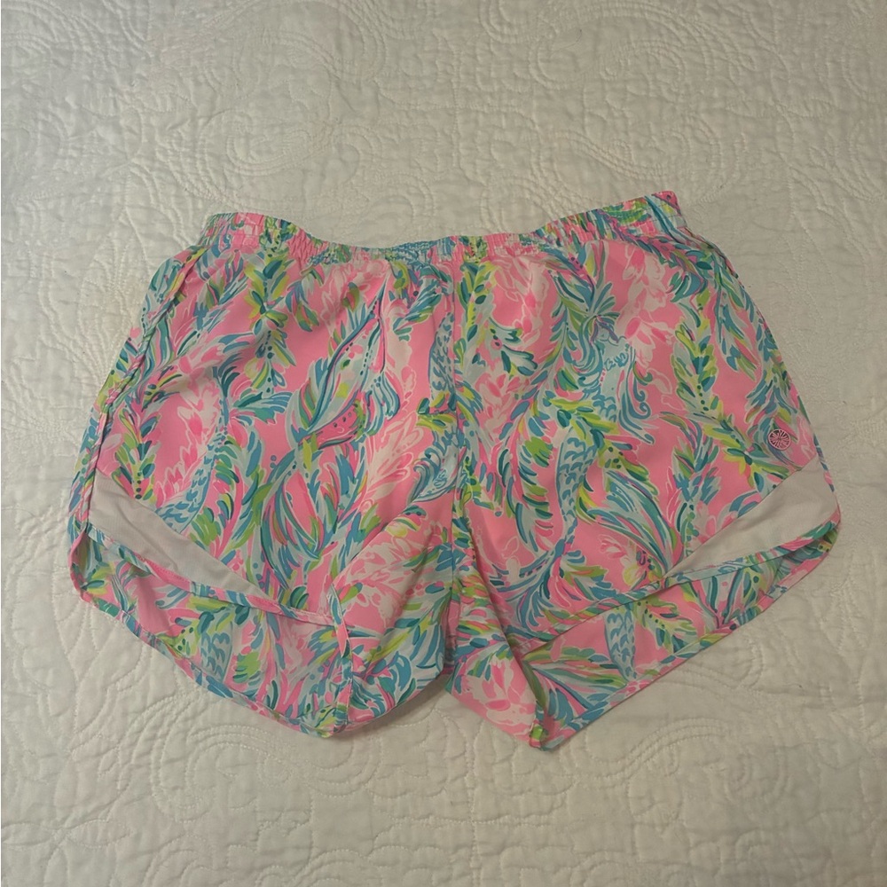 Lilly Pulitzer Pink and Green Kids Shorts - Picture 4 of 9
